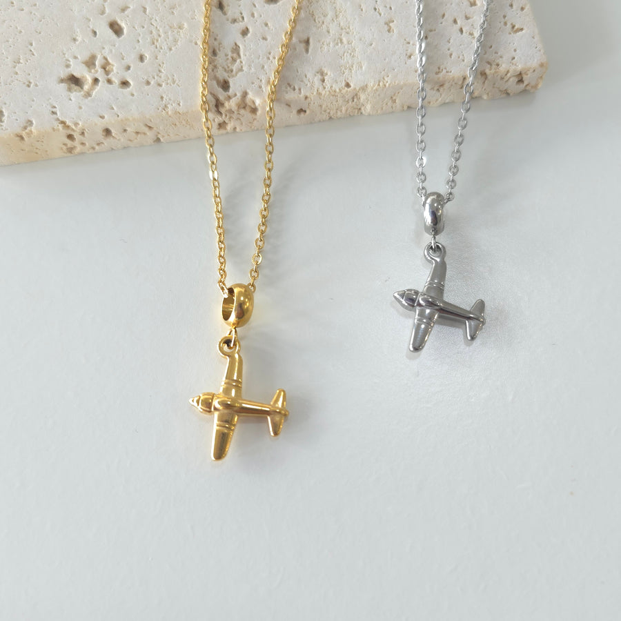 Airplane  Charm Necklace