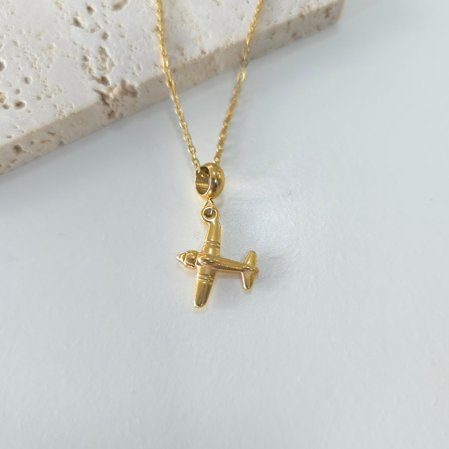 Airplane  Charm Necklace