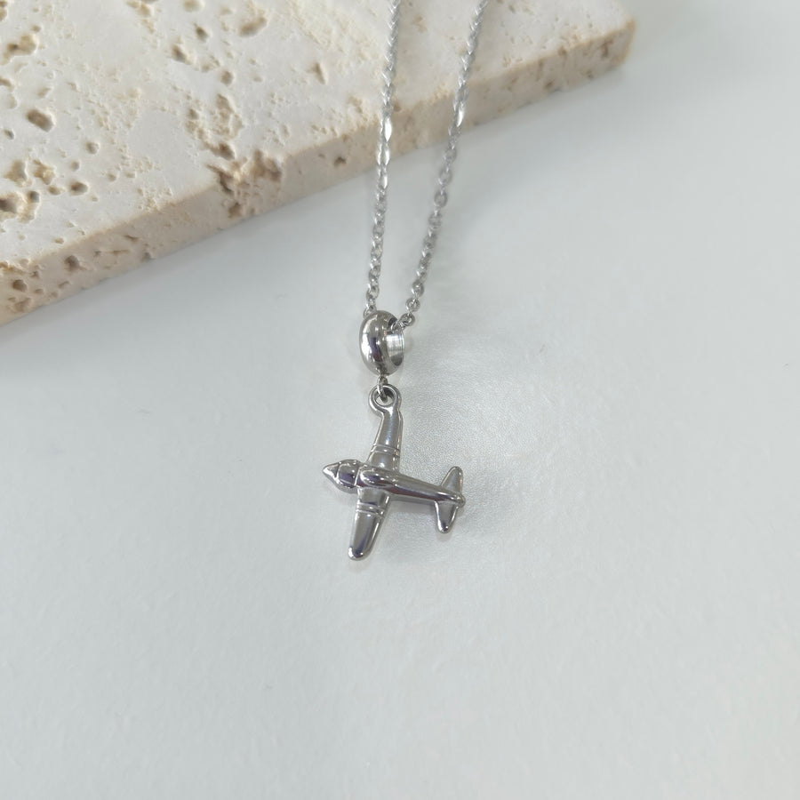 Airplane  Charm Necklace