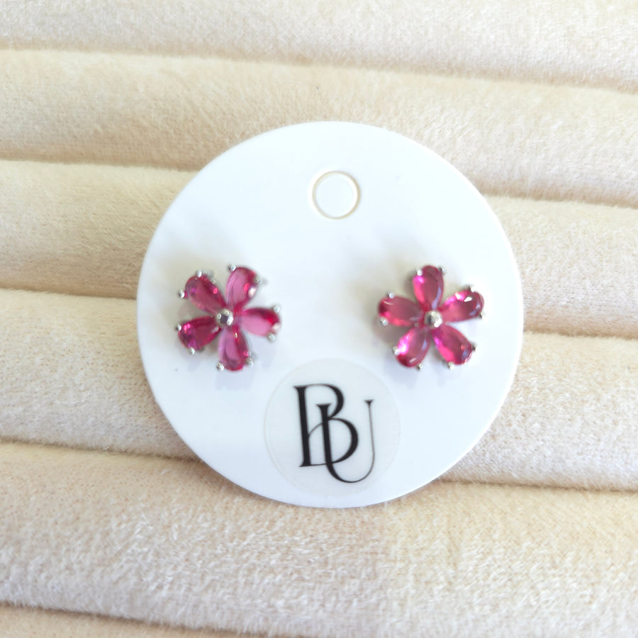 Crystal Flower Earrings