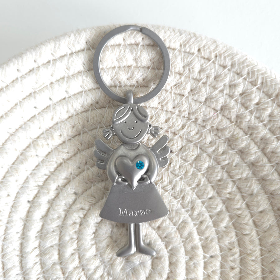 Angel Birth Month Keychain