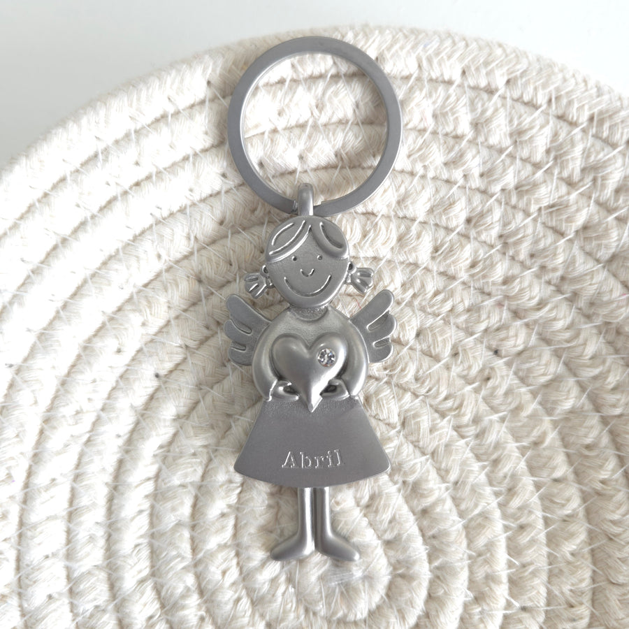 Angel Birth Month Keychain