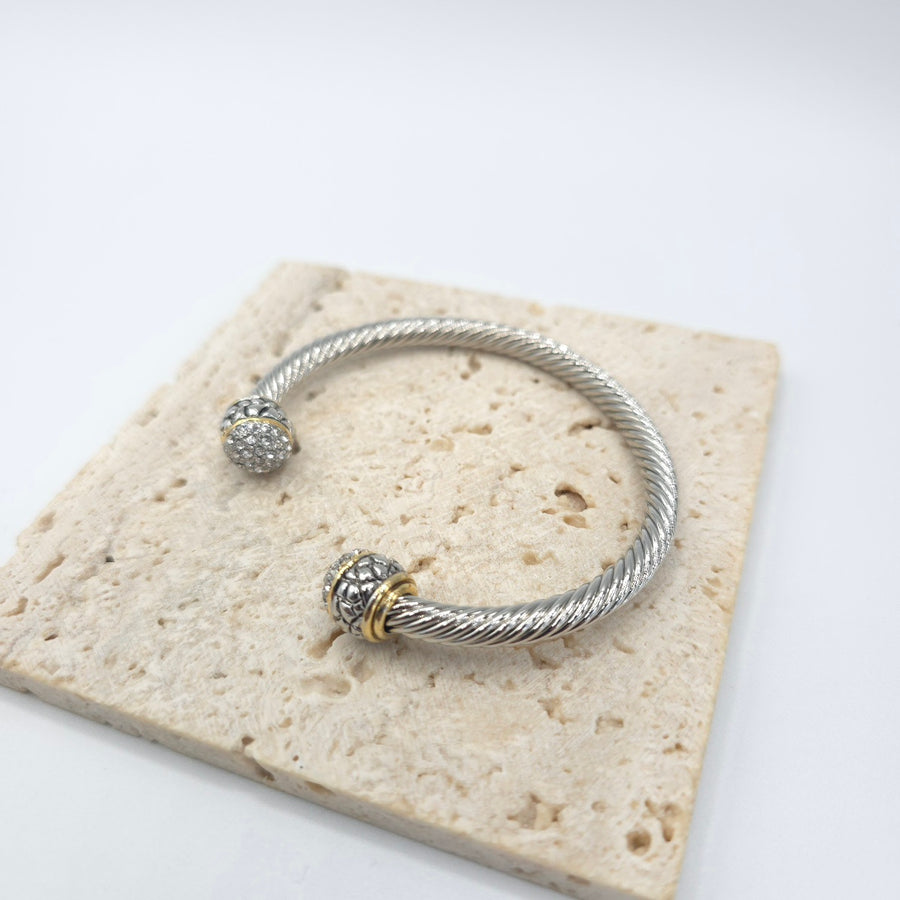 Round Crystals Bangle