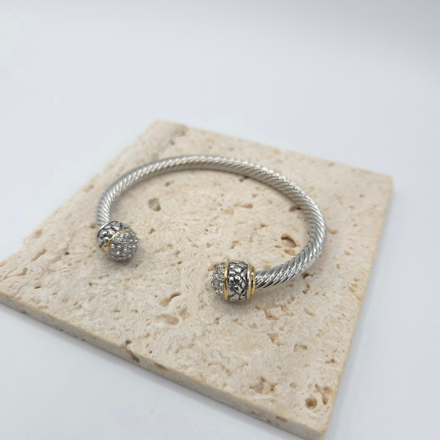 Round Crystals Bangle