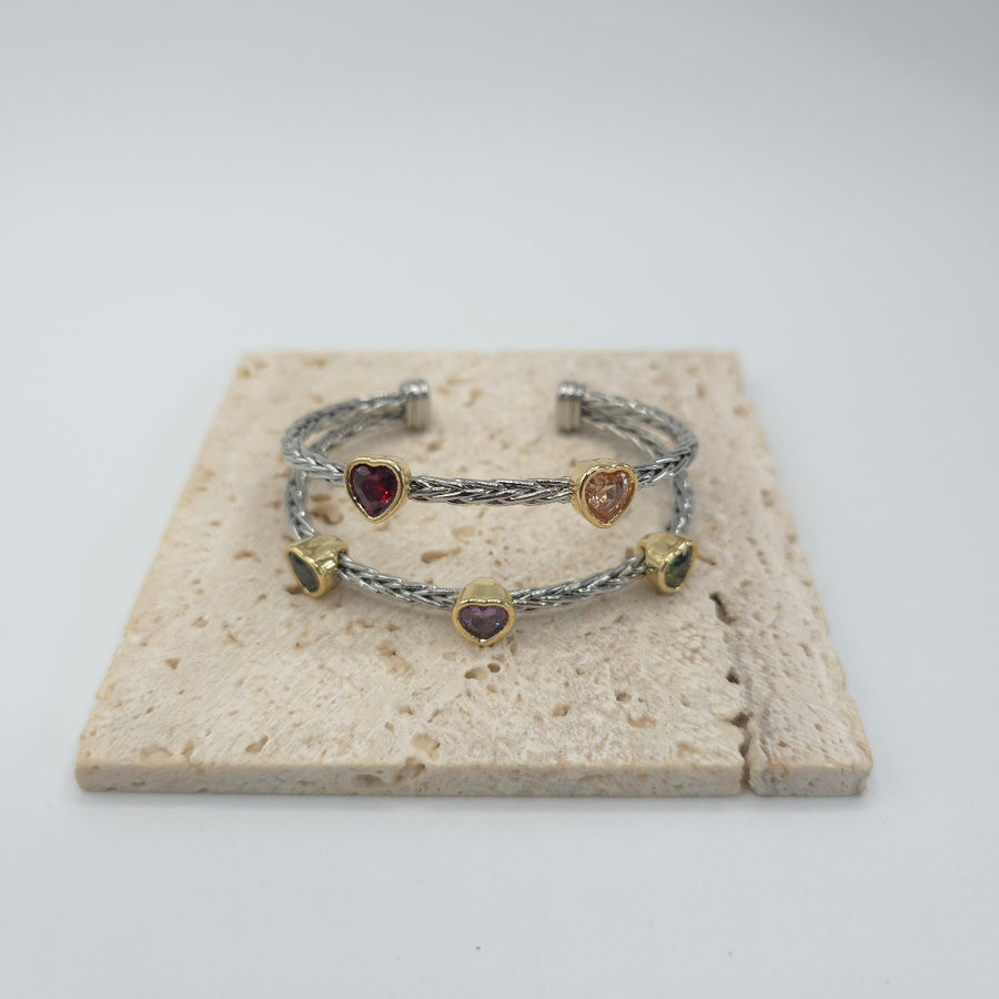 Iris Heart Bangle