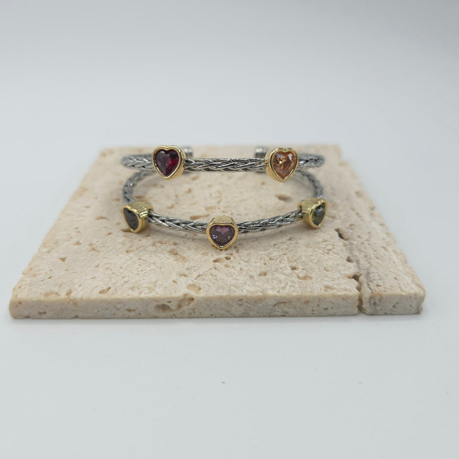 Iris Heart Bangle
