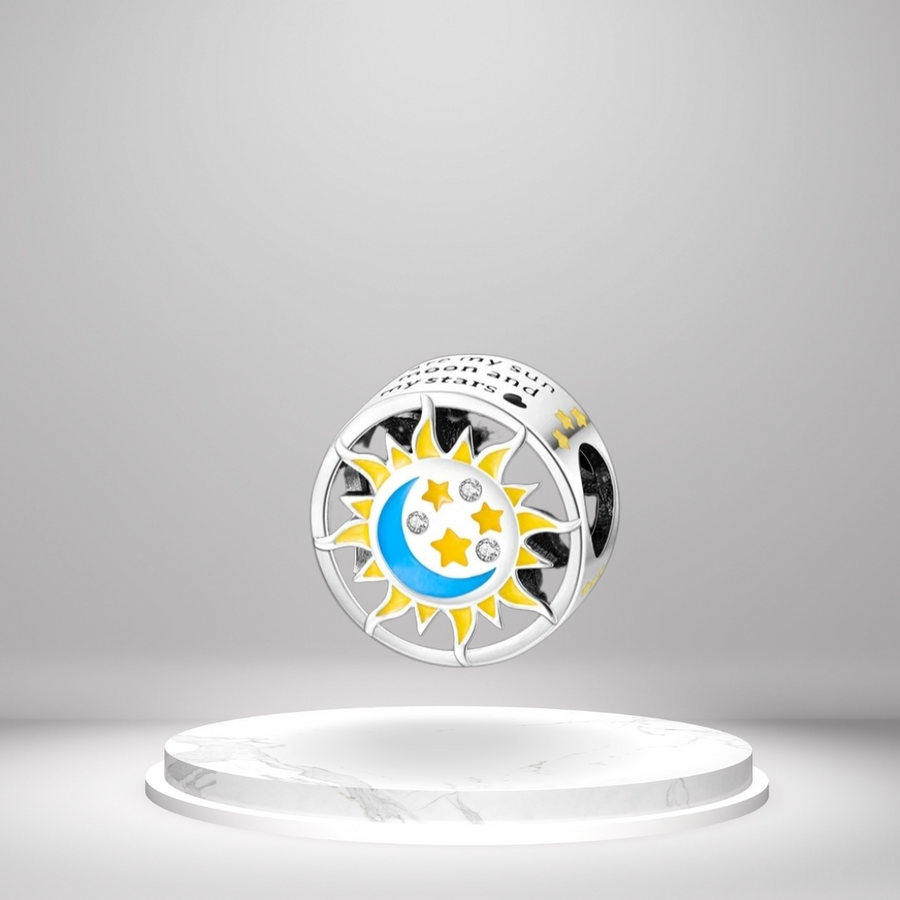 Colorful Sun Moon and Star Charm