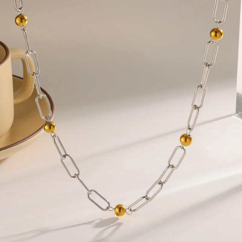 Paper Clip Ball Necklace