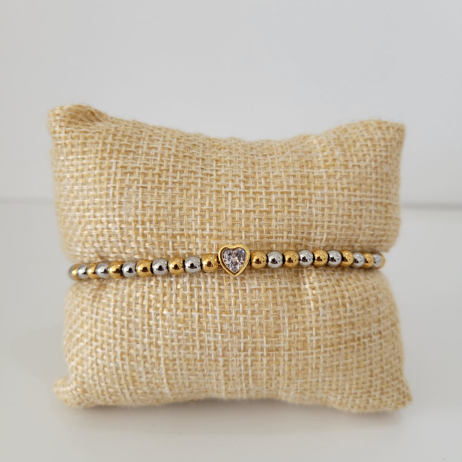 Zirconia Heart Bracelet