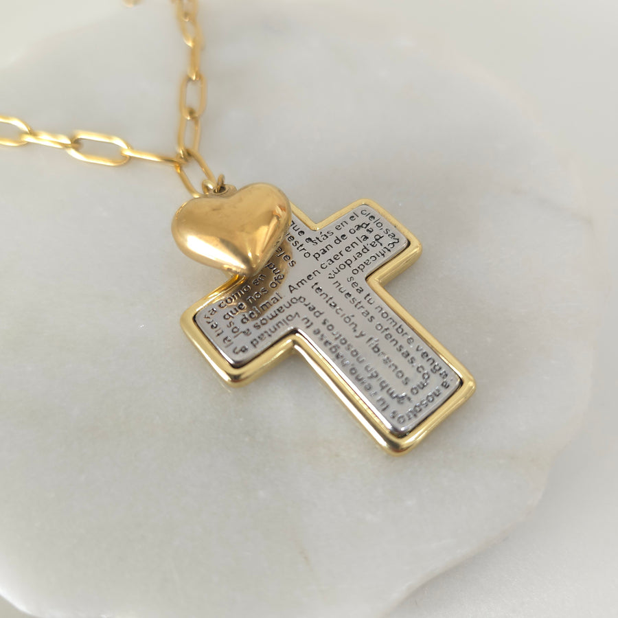 Padre Nuestro Cross Necklace