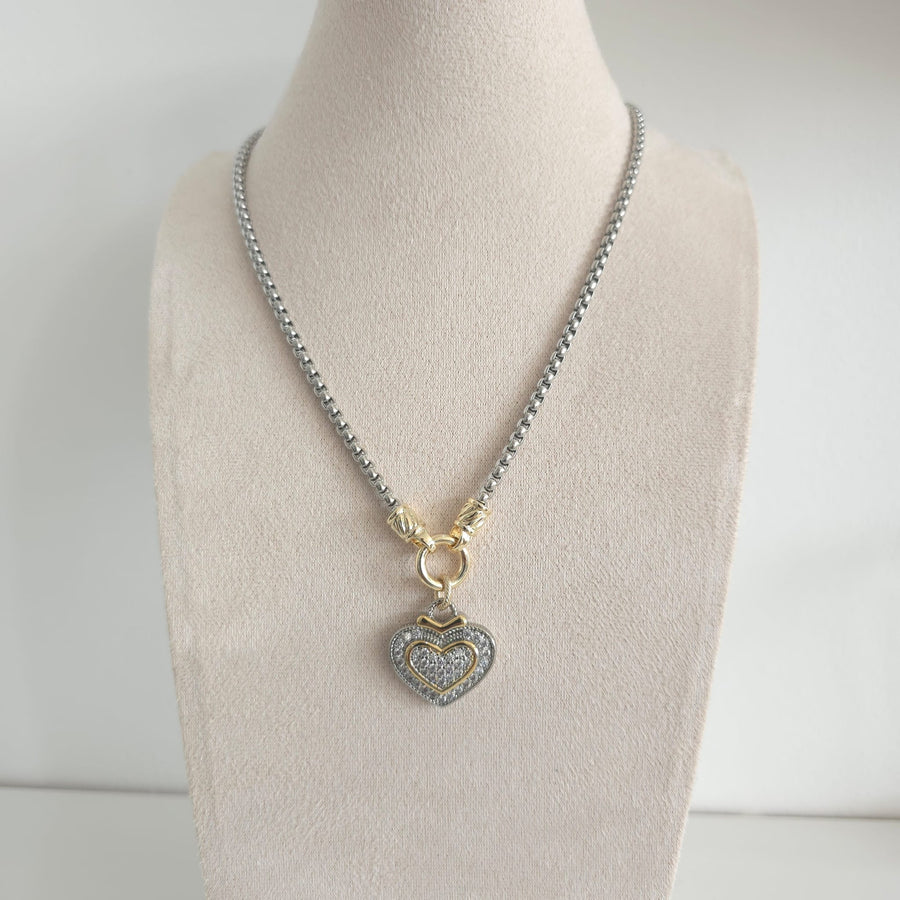 Heart Two Tones Crystals Set