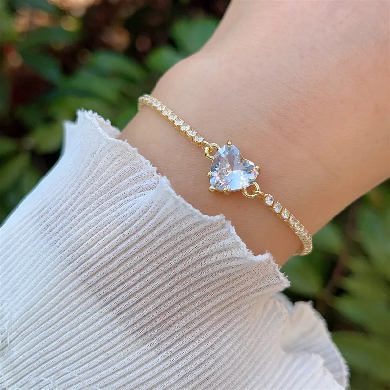 Crystals Heart Bracelet