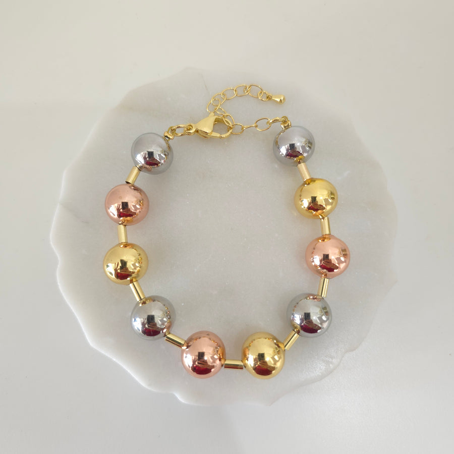 Tricolor Ball Chain Bracelet