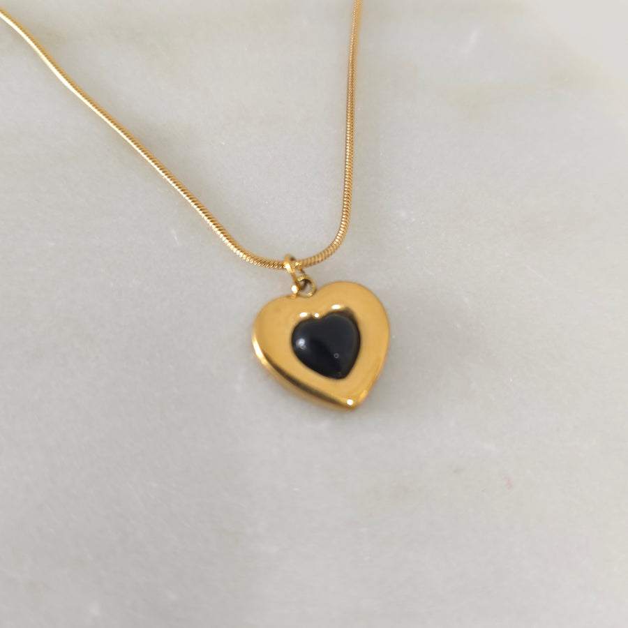 Onix Heart Necklace