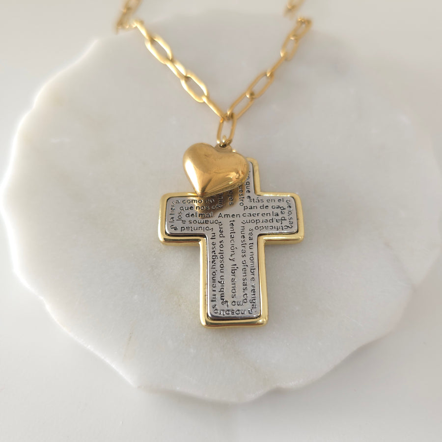 Padre Nuestro Cross Necklace