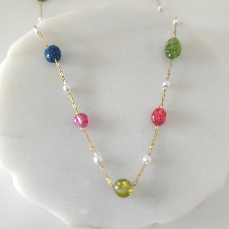 Colors and Pearl Necklace