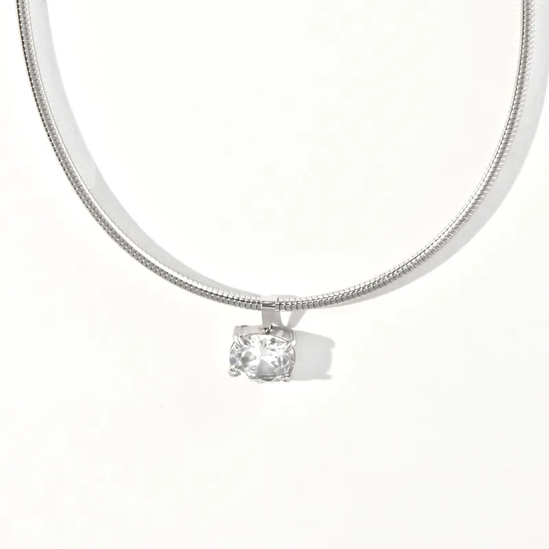 Square Crystal Necklace
