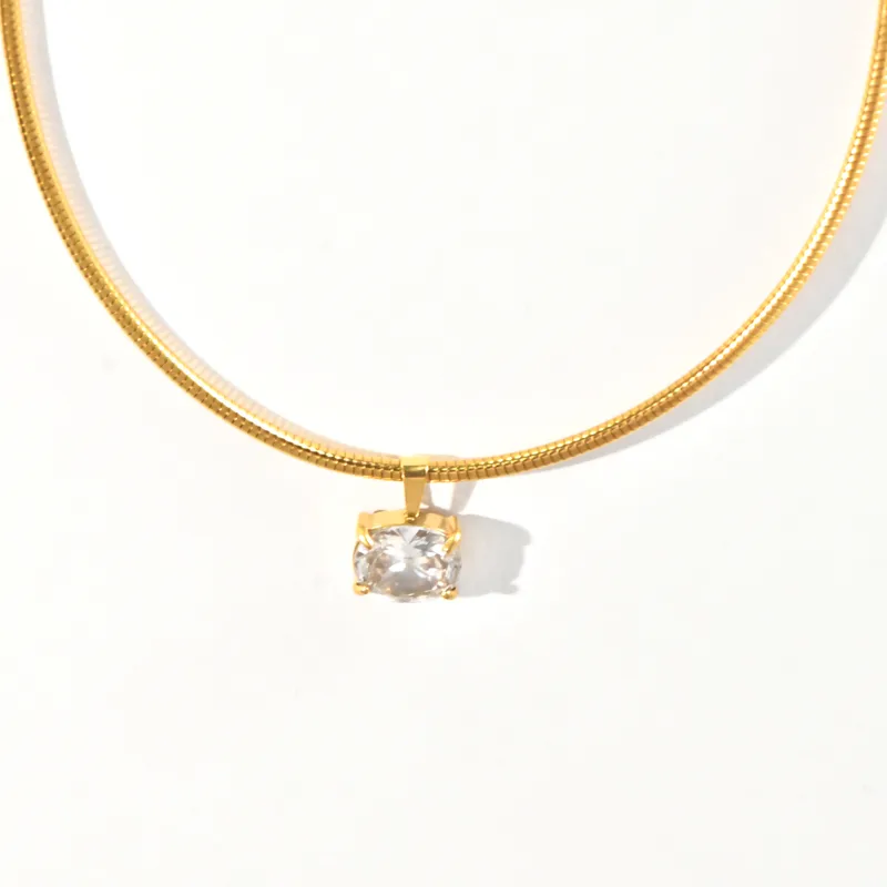 Square Crystal Necklace