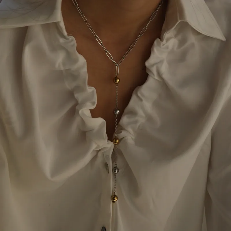 Lariat Balls Necklace