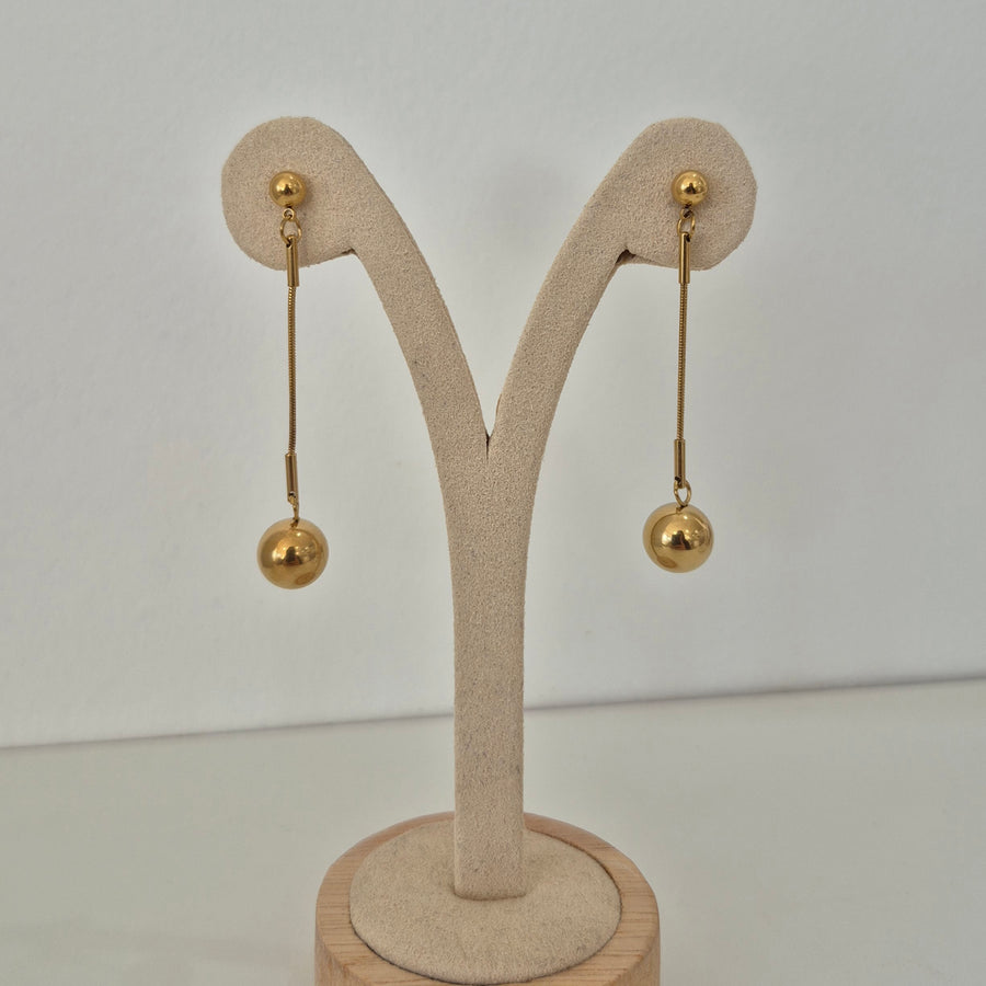 Gold Ball Earrings