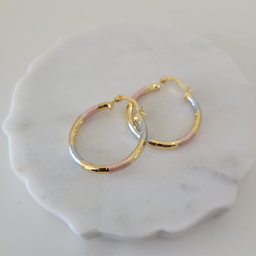 Three Tone Hoops