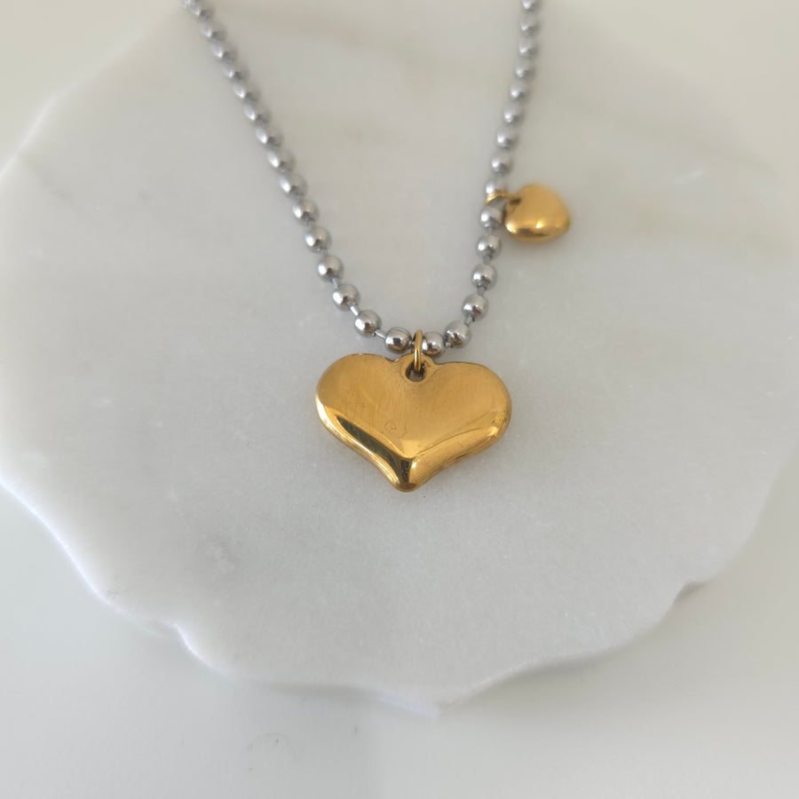 Double Heart Necklace