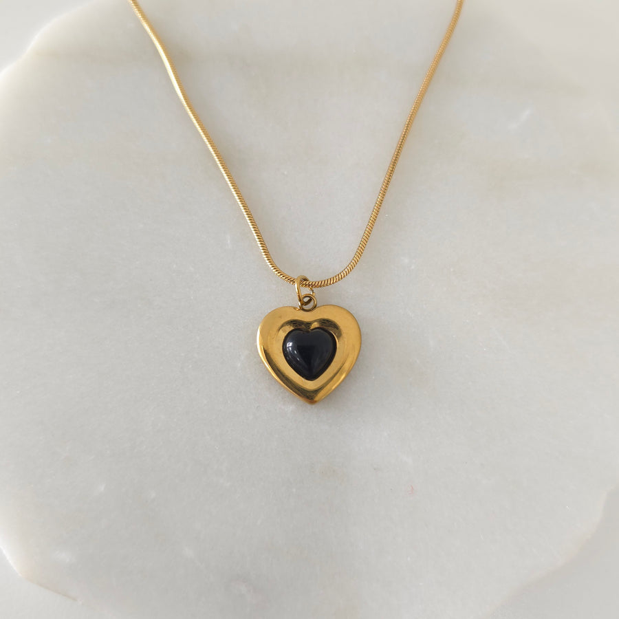 Onix Heart Necklace
