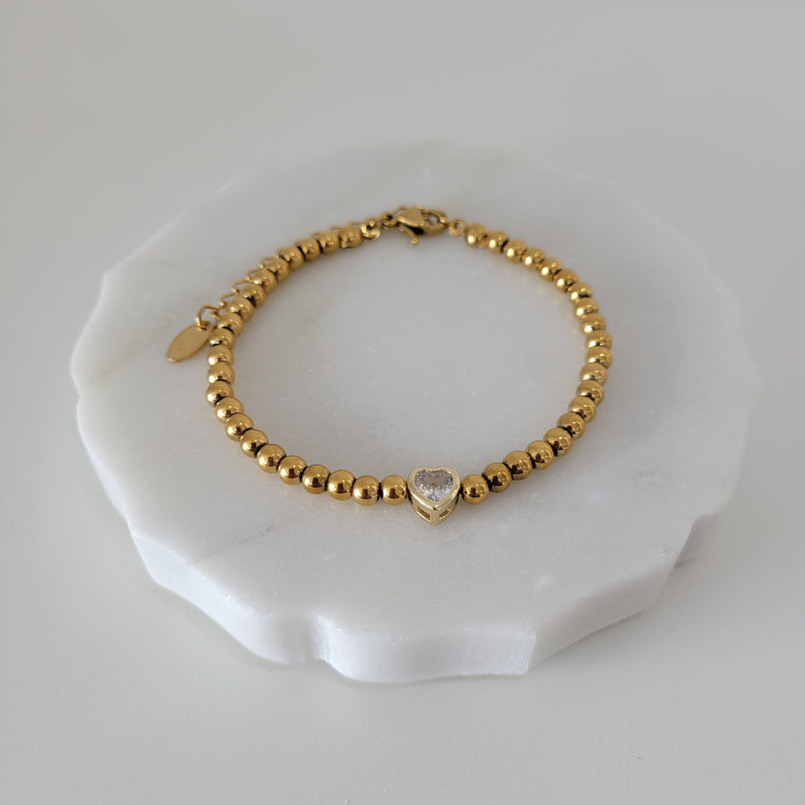 Zirconia Heart Bracelet