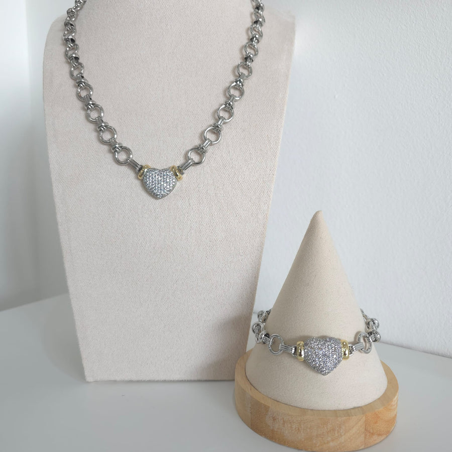 Heart Link Chain Set