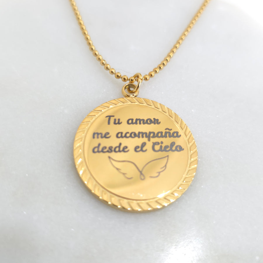 Tu Amor me Acompaña Desde el Cielo Necklace