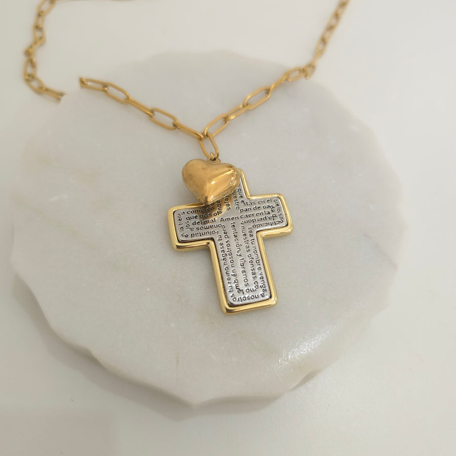 Padre Nuestro Cross Necklace