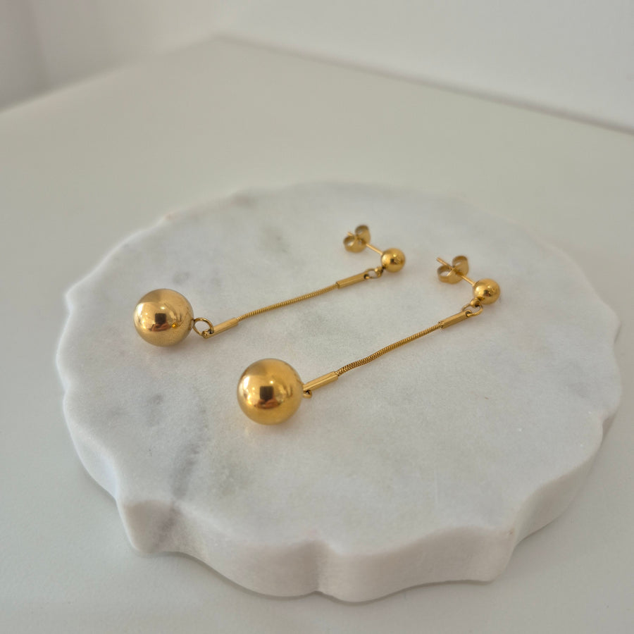 Gold Ball Earrings