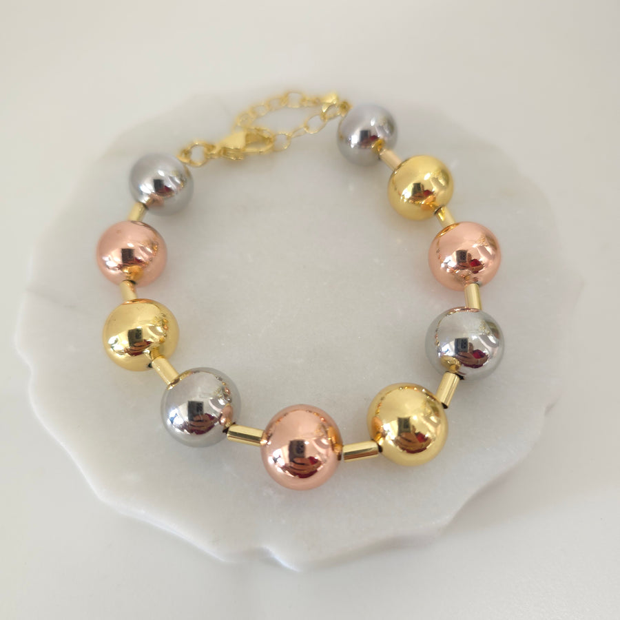 Tricolor Ball Chain Bracelet