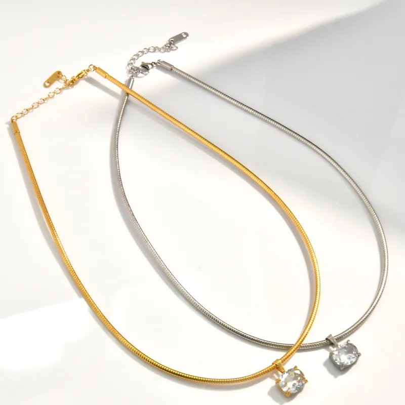 Square Crystal Necklace