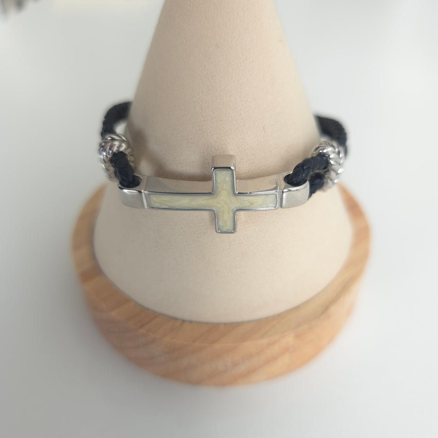 Cross Leather Bracelet