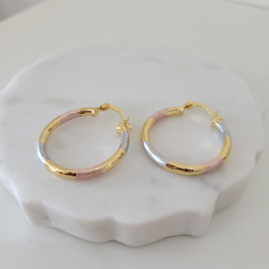 Three Tone Hoops
