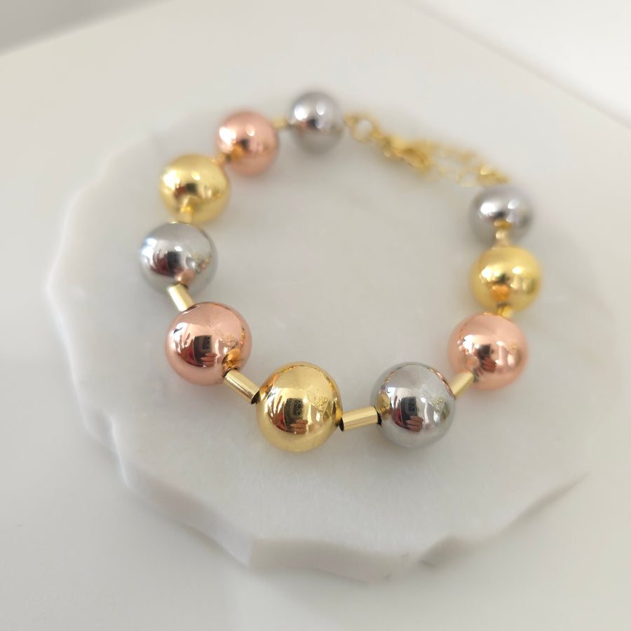 Tricolor Ball Chain Bracelet