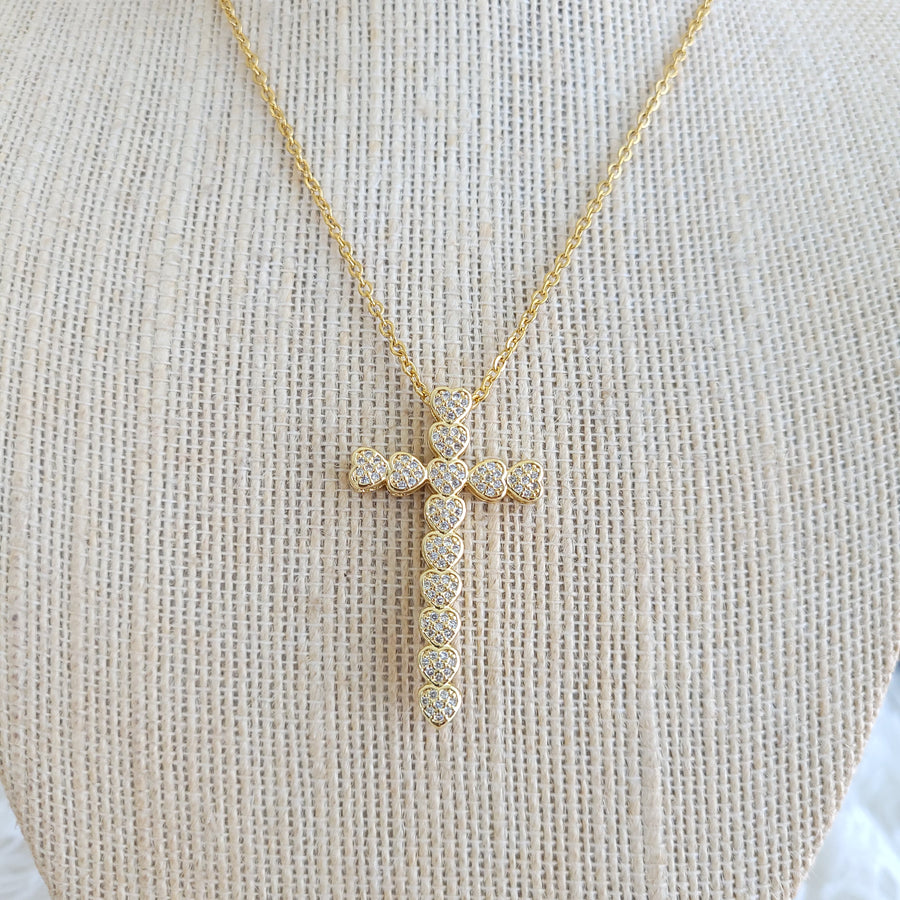 Heart Cross Necklace