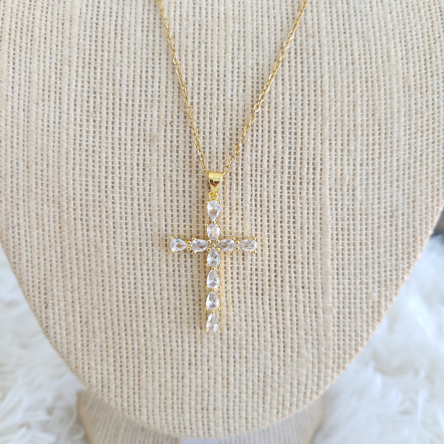 Zirconia Cross Necklace