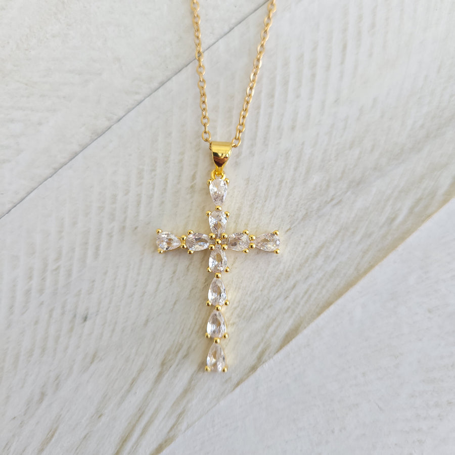 Zirconia Cross Necklace