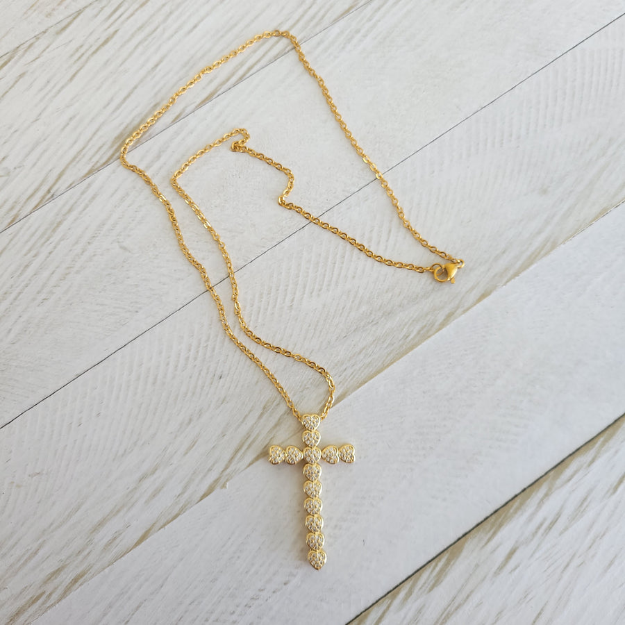 Heart Cross Necklace