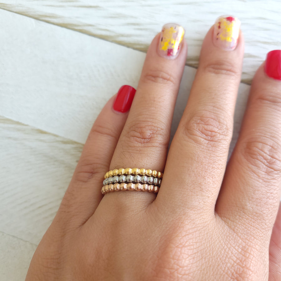 Tricolor Eternity Ring