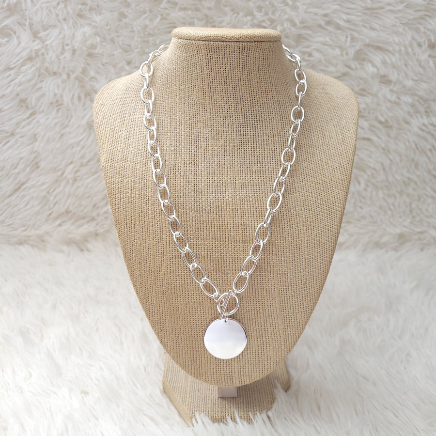 Sterling Silver 925 Circle Necklace
