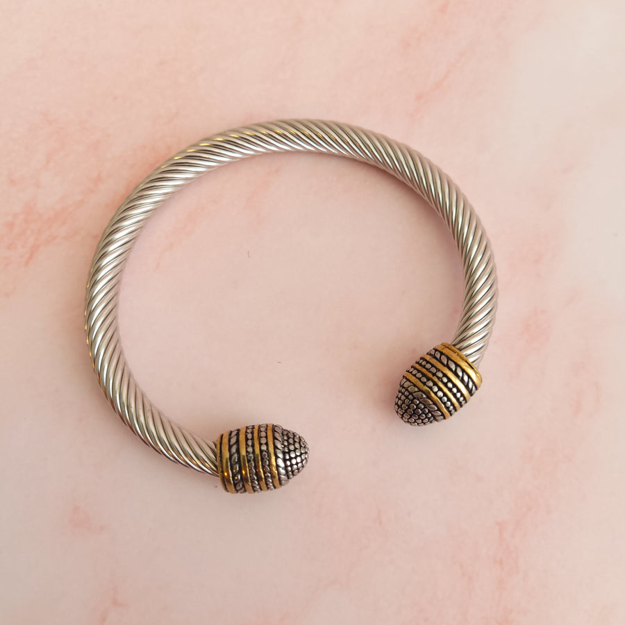 Unique Twisted Cable Wire Bangle