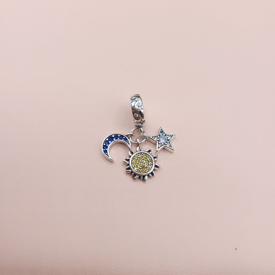 Sun Moon and Star Charm