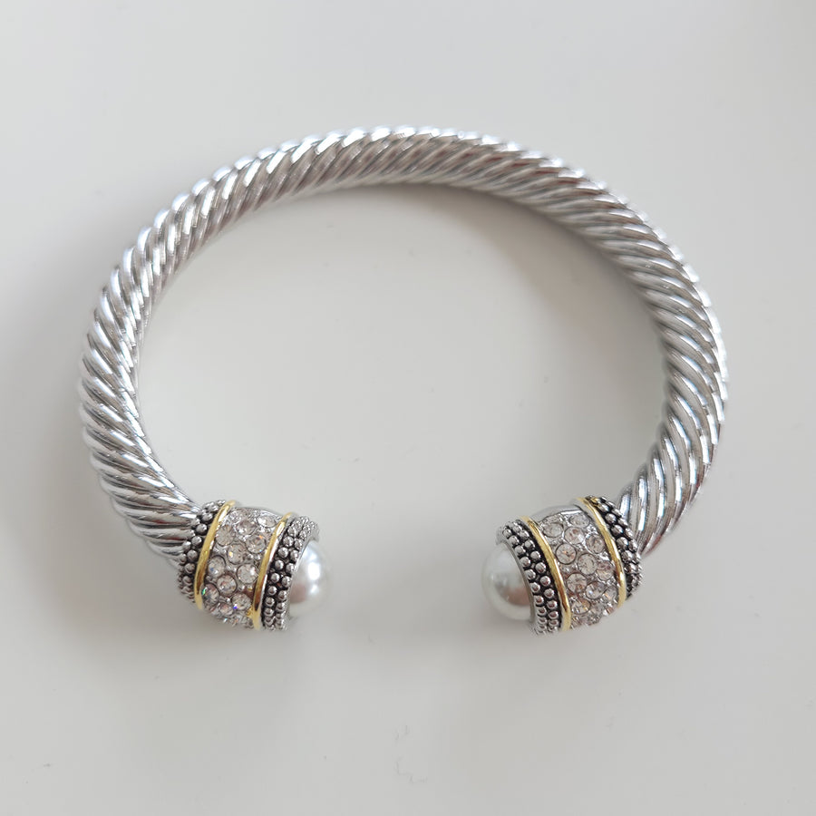 Pearl Crystals Bangle