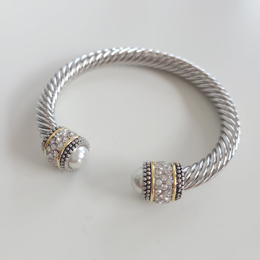 Pearl Crystals Bangle